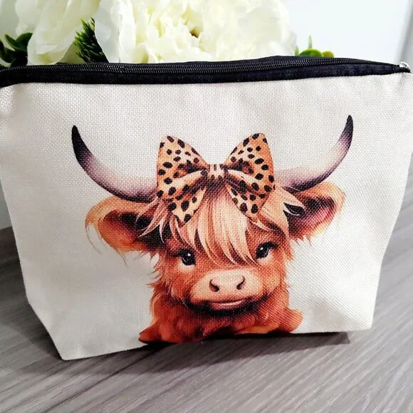 Cute Cowgirl Cosmetic Bag Pouch  Cosmetic Pouch,Travel, Stationary, Money Holder - Picture 9 of 9